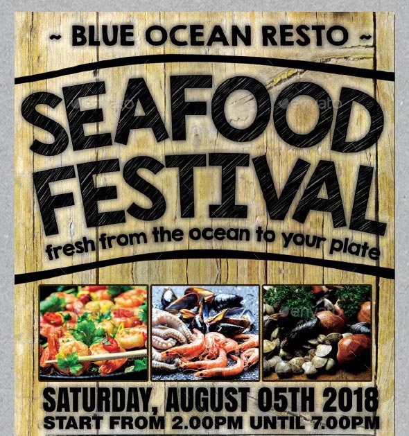 Seafood Restaurant Flyer Design