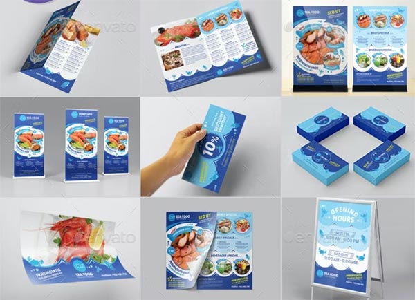 Seafood Restaurant Bundle Templates