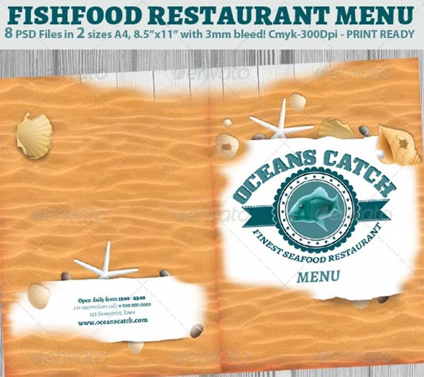Seafood Restaurant Menu Template