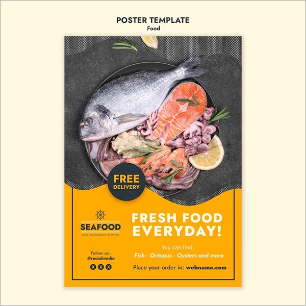 Free Seafood Restaurant Flyer Template