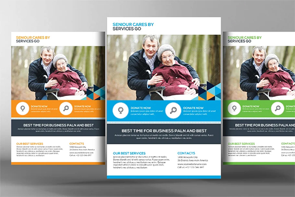 Senior Care Flyer Template Design
