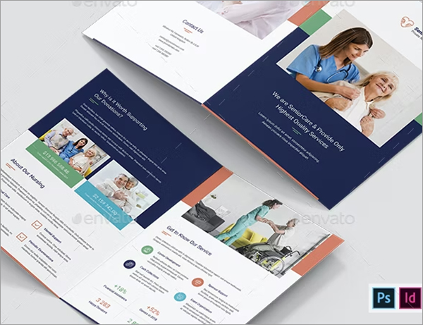 Senior Care Bi-Fold Brochure Design