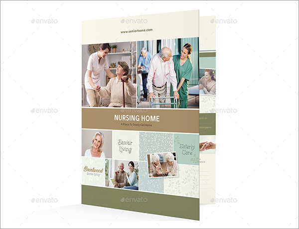 Nursing Home Bifold Halffold Brochure Design