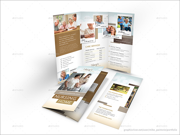 Nursing Home Trifold Brochure Design Template