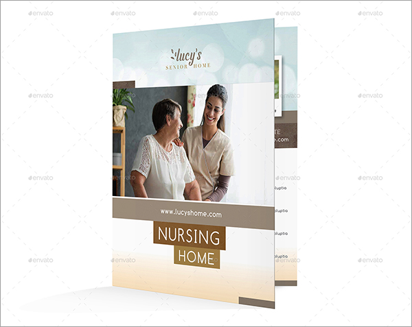 Nursing Home Bifold Halffold Brochure Templates