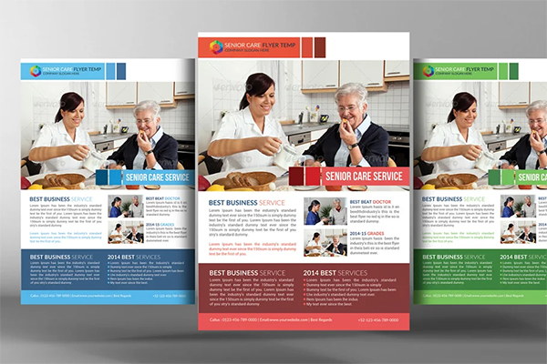 Senior Care Flyer Template Design