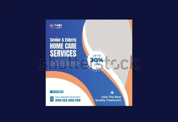 Modern Senior Care Social Media Flyer