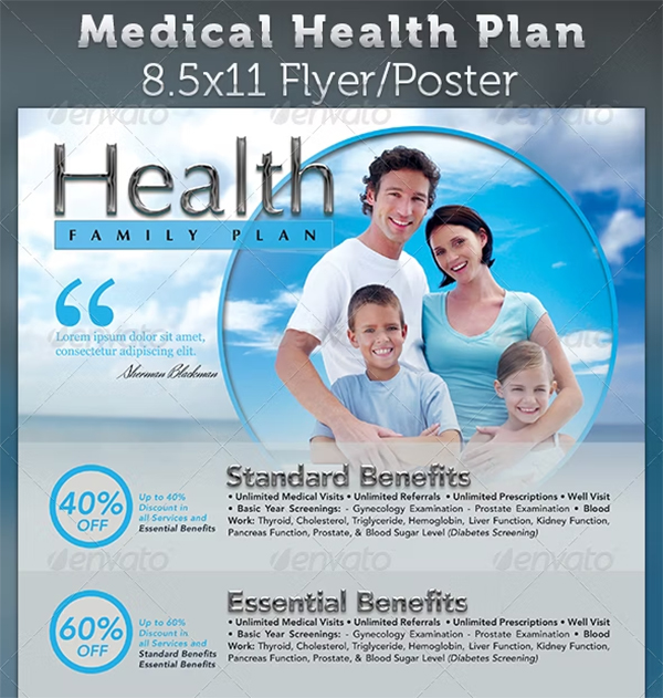 Medical Health Plan Flyer Template