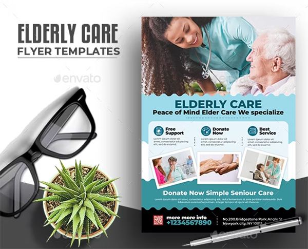 Elderly Care Flyer Template