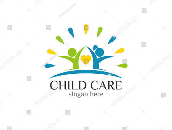Childcare Foundation Icon Vector Logo Design