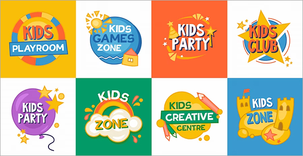 Children Care Free PSD Logo Template