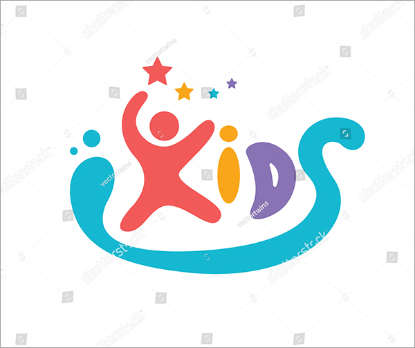 Kids Logo Vector Template