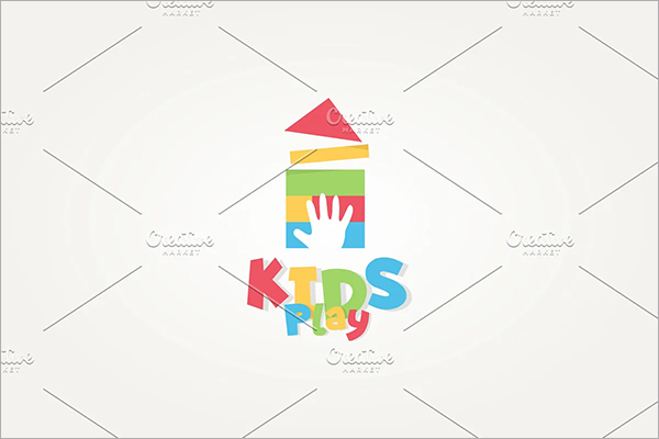 Modern Kids Toy Simple Logo Design