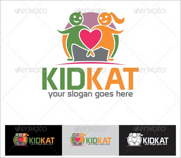 Kid Kat Logo Template