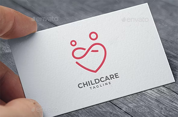 Child Care Logo Vector Template