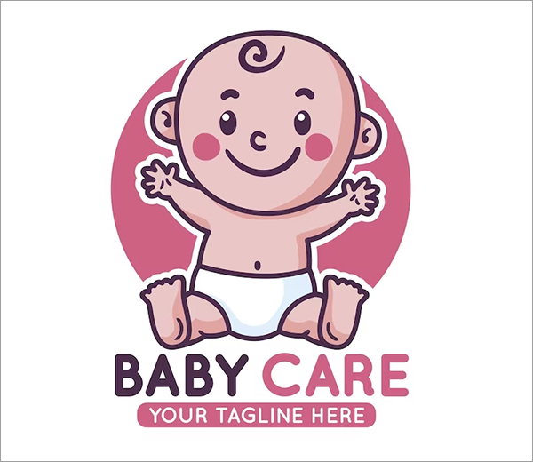 Free Child Care Logo PSD Template