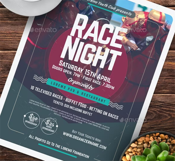 Race Night Flyer Templates