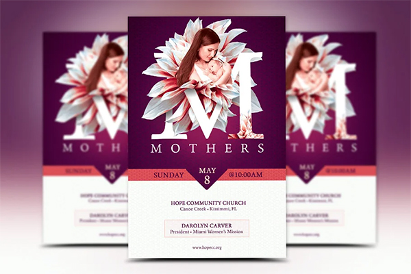 Mothers Day Church Flyer Template
