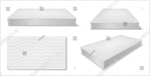 Mattress Flock Bed Realistic Mockups
