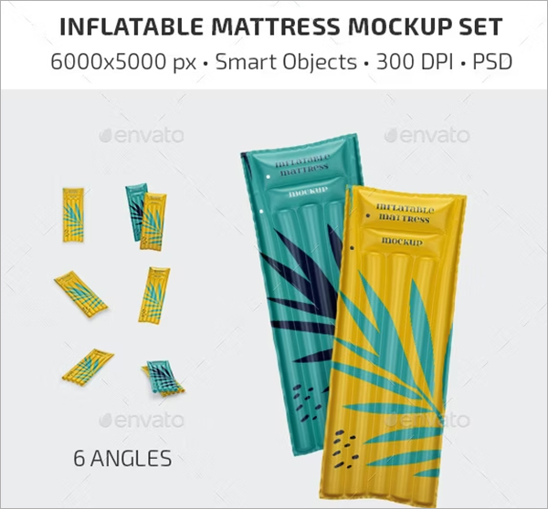 Inflatable Mattress Mockup Set
