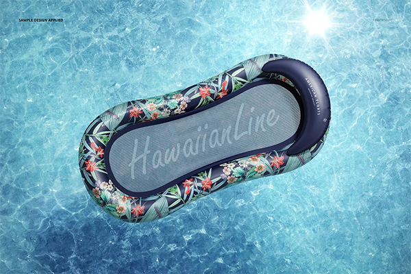 Inflatable Pool Lounger Float Mockup