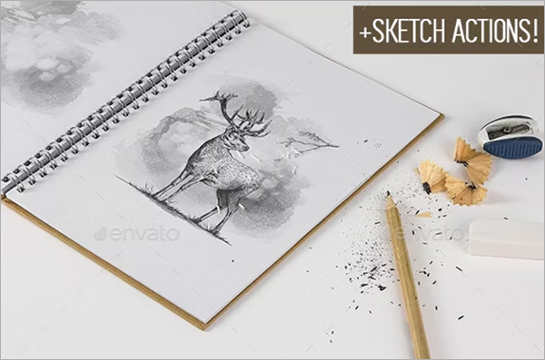 Sketchbook Mockup Design