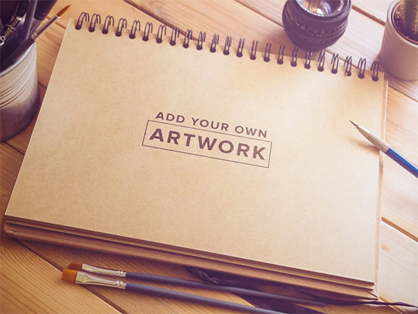 Sketch Book Free PSD Mockup