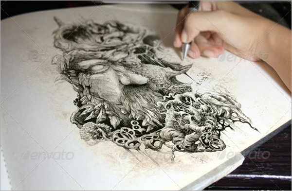 Sketchbook Mockup Template