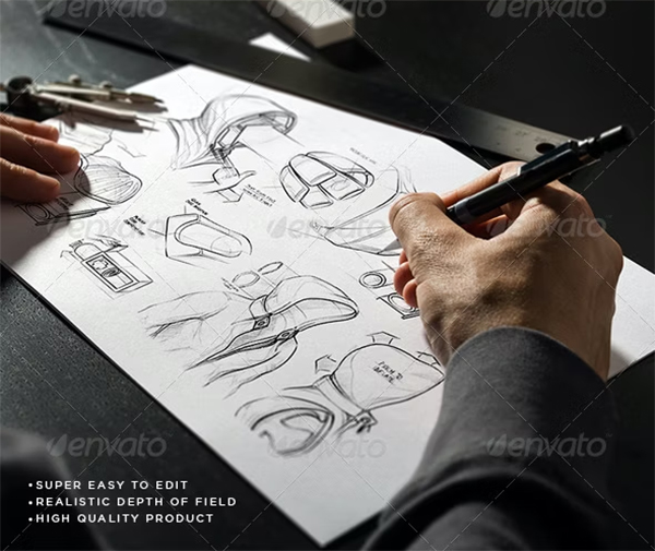 Sketchbook Mock-Up Template