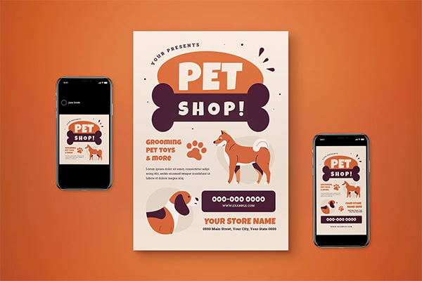 Pet Shop Flyer Set