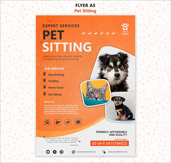 Pet PSD Free Flyer Template