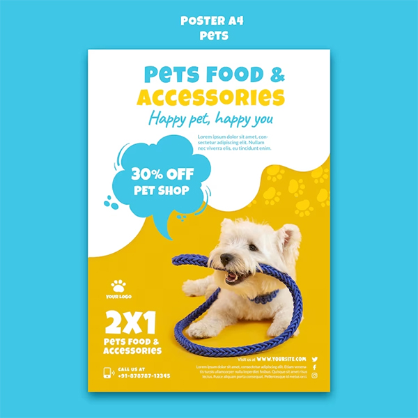 Free Pets Shop Print Template