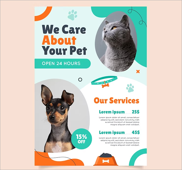 Free Veterinary Clinic Flyer Template