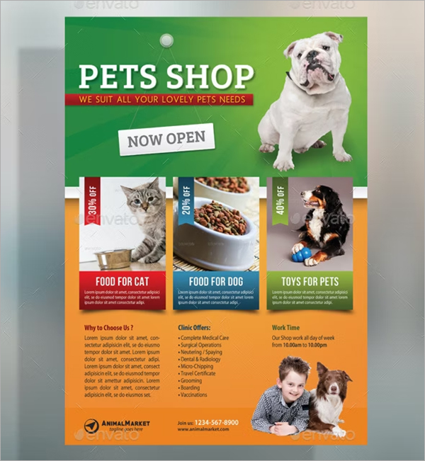 Pet Shop Flyer Print Template