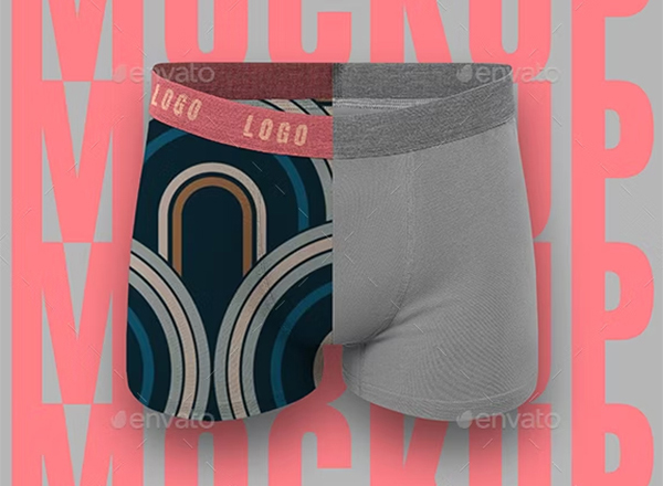 Boxer Briefs Underwear Mock-up