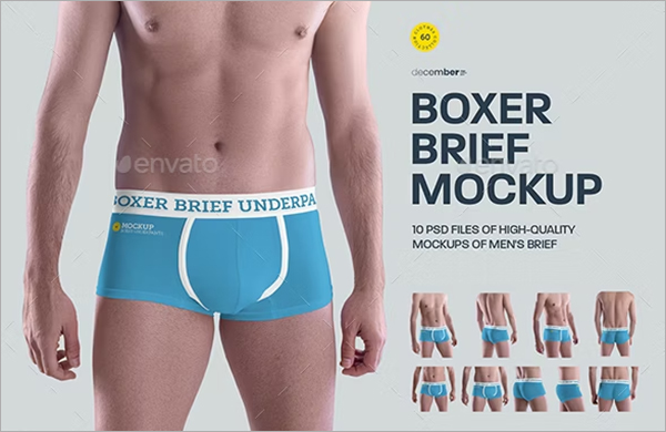 Men's Boxers Brief Mockups