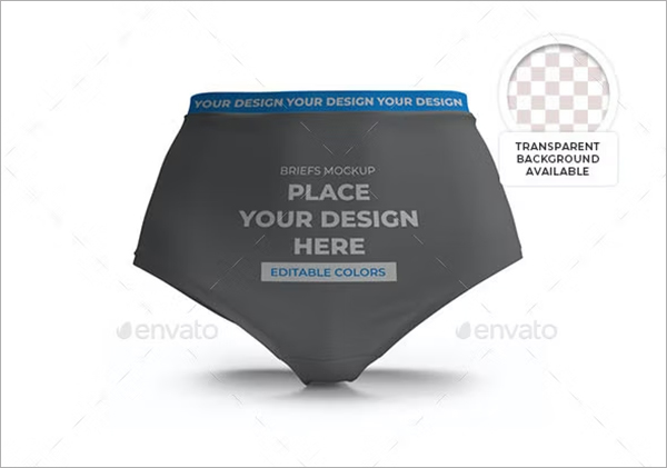 Briefs Underwear Mockup Template Set