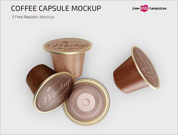 Free PSD Cffee Capsule Mockup Template