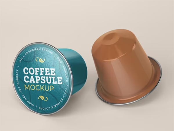 Free PSD Coffee Capsule Mockup