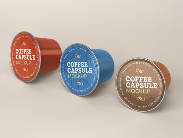 Coffee Capsule Free PSD Mockup