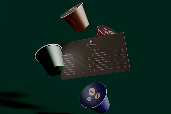 Coffee Capsules Mockup PSD Design