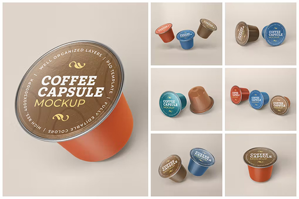 Coffee Capsule Mockup Set