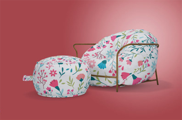 Free Bean Bag Chair Puff Mockup