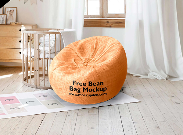 Free Bean Bag Mockup PSD Template