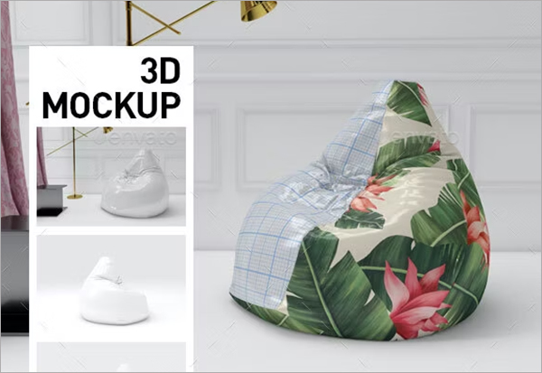 Bean bag Chair Mockup