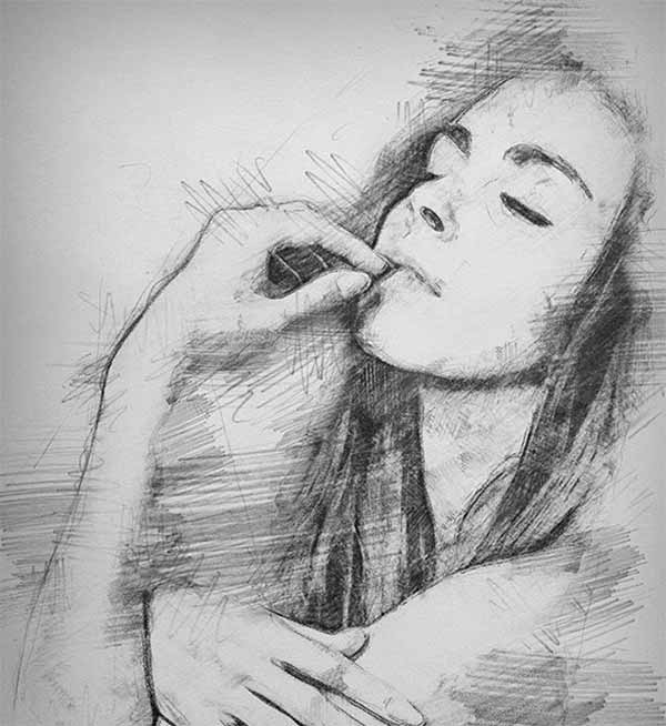 Pencil Sketch Photoshop Action Template Designs