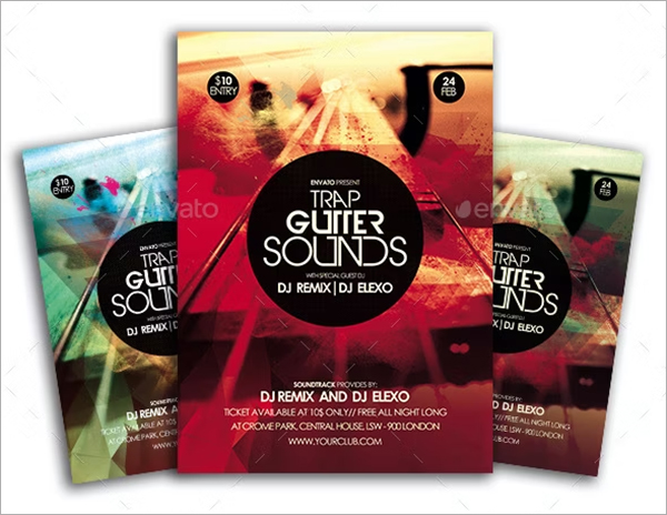 Trap Gutter Sounds Party Flyer