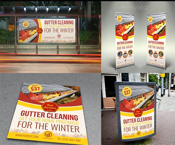 Gutter Cleaning Services Advertising Bundle