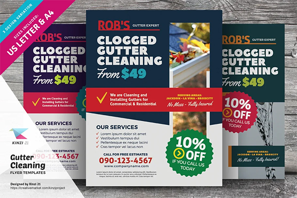 Gutter Cleaning Flyers Template
