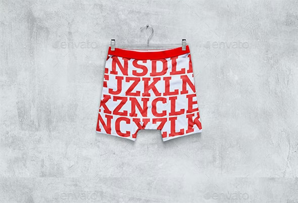Shorts Boxer Briefs Mockup